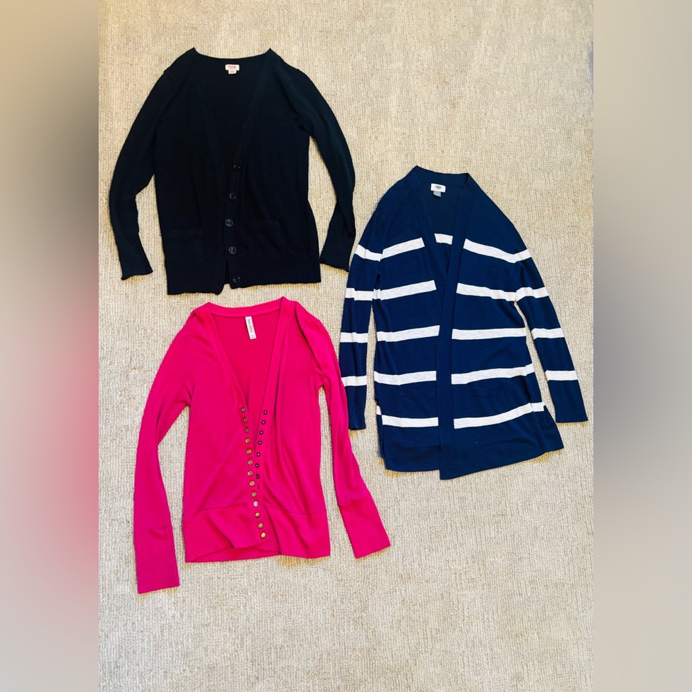 Cardigan Bundle - Pink, Navy, Black
